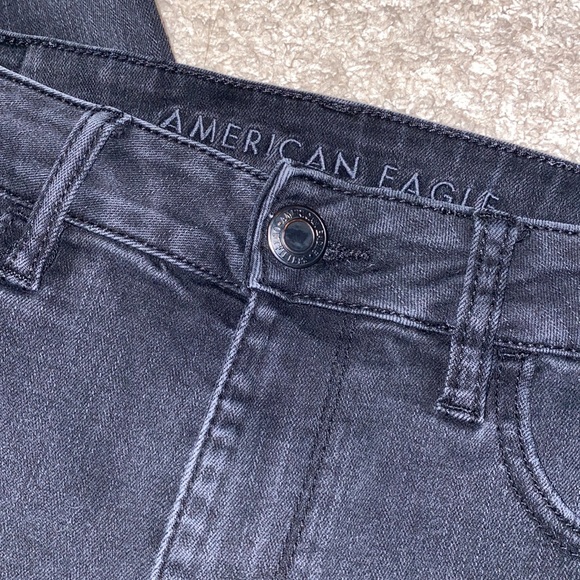 (🦅) A.E.O. : Black, Ne(x)t Level Stretch, Hi-Rise Jeggings. (8 LONG) - Picture 3 of 9